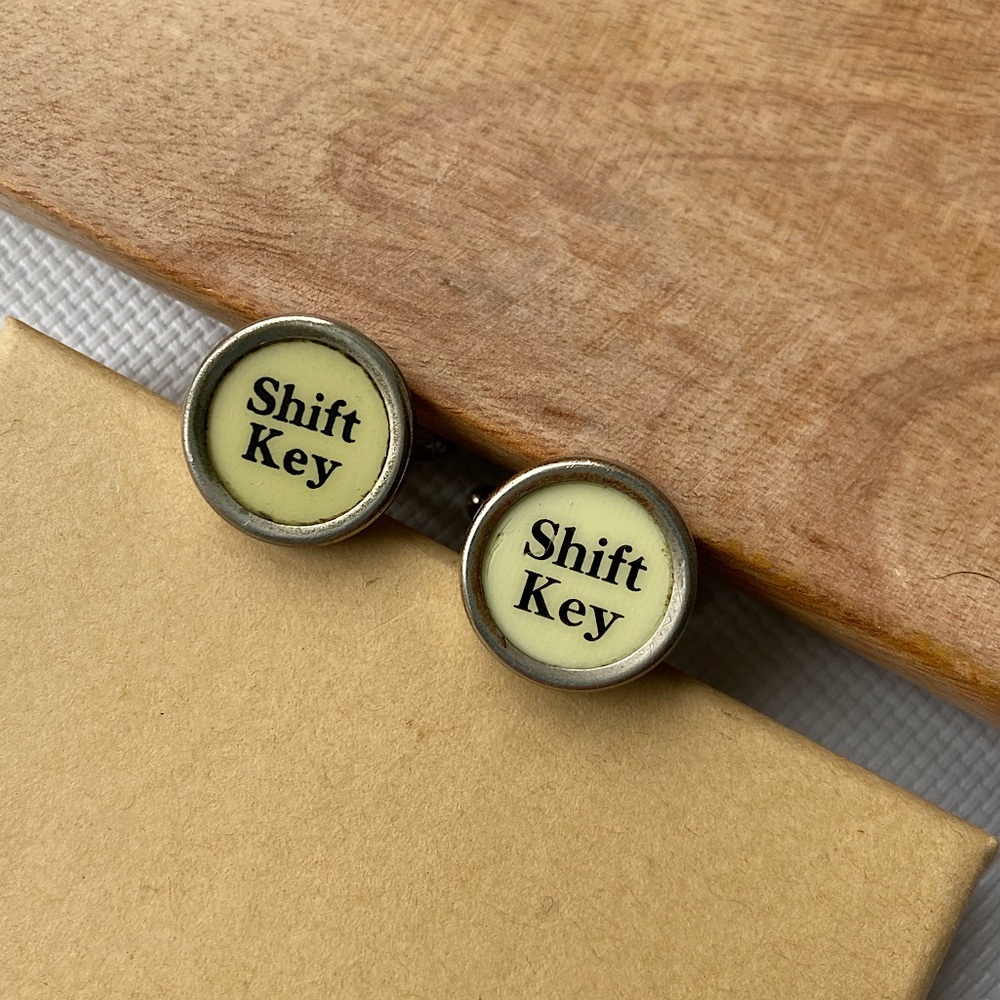 CUFFLINKS Monogram Vintage Typewriter Keys NEW